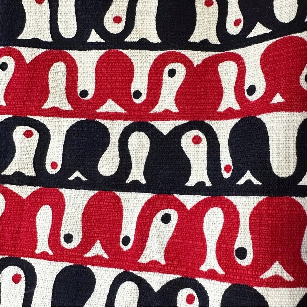 Talbots White Black Red Mod Patterned Pencil Skir… - image 5